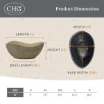 Classic Home and Garden Arc Unique Planter Bowl w/Drain Plug - UV Resistant Shallow Planter - Modern Plant Pot for Herbs (12” Concrete)