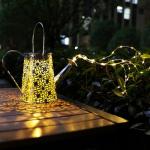VOOKRY Solar Watering Can Lights, Large Retro Metal Hanging Solar Lights Outdoor Waterproof, Gifts for Women Mom Grandma Mother's Day, Outside Yard Garden Porch Lawn Patio Decoration, Warm White