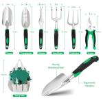 Garden Tool Set, Including 9 Succulent Tool Sets, 6 Large Heavy-Duty Aluminum Gardening Tools, with Gardening Tool Kit, Gloves, Watering Can, Fixing Line and Color Label，is Your Best Helper