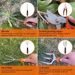 SETTECH Gardening Tools,10PCS Stainless Steel Heavy Duty Garden Tool Set,Non-Slip Ergonomic Handle and Outdoor Garden Shovel with Storage Gardening Kit,Garden Gifts for Women and Men