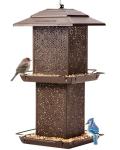 HouseSapp Bird Feeders for Outdoors Hanging - 6lb Large Capacity Metal Double Tier Bird Feeder,Chew-Proof, Weather and Water Resistant Wild Bird Feeders, Outside and Garden Decoration