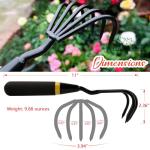 Kemaier Garden Tool Set - Featuring a Heavy-Duty Stainless Steel Hand Cultivator, Transplant Shovel, Trowel, Crack Weeder, and Dandelion Weeder - The Ultimate, Unbreakable Gardening Gift