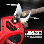 Electric Pruning Shears, Upgraded 1.4'' Cutting Diameter Powerful Brushless Motor Cordless Pruning Shears with 2PCS Rechargeable Batteries for Gardening Tree Branch