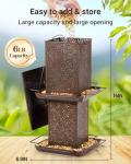 HouseSapp Bird Feeders for Outdoors Hanging - 6lb Large Capacity Metal Double Tier Bird Feeder,Chew-Proof, Weather and Water Resistant Wild Bird Feeders, Outside and Garden Decoration