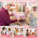 GIGALUMI Solar Garden Outdoor Statues for Women, Mom, Grandma. Elephant Figurine Housewarming and Birthday Gifts Outdoor Statue Light Decor Ornament for Backyard, Patio, Balcony, Lawn, Pond