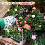 Kemaier Garden Tool Set - Featuring a Heavy-Duty Stainless Steel Hand Cultivator, Transplant Shovel, Trowel, Crack Weeder, and Dandelion Weeder - The Ultimate, Unbreakable Gardening Gift