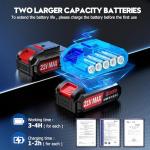 Electric Pruning Shears, Upgraded 1.4'' Cutting Diameter Powerful Brushless Motor Cordless Pruning Shears with 2PCS Rechargeable Batteries for Gardening Tree Branch