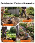 Cordless Tiller Cultivator for Gardening, 360 RPM Electric Garden Rototiller with 48 Steel Tines, 9 Inch Tilling Width & 7 Inch Depth, 21V Battery Powered Small Tiller for Soil/Cultivating/Lawn/Garden