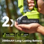 Mini Chainsaw Cordless, 8 Inch & 6 Inch Electric Chainsaw Battery Powered, 1000W Brushless Handheld Power Chain Saw with 2 Batteries, Small Tree Saw for Branch Trimming Wood Cutting