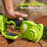 Mini Chainsaw Cordless, 8 Inch & 6 Inch Electric Chainsaw Battery Powered, 1000W Brushless Handheld Power Chain Saw with 2 Batteries, Small Tree Saw for Branch Trimming Wood Cutting