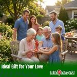 Birdream Glass Hummingbird Feeder for Outdoors, 18oz Hanging Hummingbird Feeder with 5 Feeding Ports & Built-in Ant Moat, for Garden Patio Backyard, Gifts for Women Mom, All Red