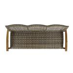 Christopher Knight Home Marcia Outdoor Wood Sofa, Wicker, 75.50 x 31.00 x 31.50, Gray, Natural Stained Finish