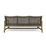 Christopher Knight Home Marcia Outdoor Wood Sofa, Wicker, 75.50 x 31.00 x 31.50, Gray, Natural Stained Finish