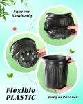 LWWTBS 1 Gallon Plastic Plant Nursery Pot/Pots 65pcs Seedlings Flower Plant Container Seed Starting Pots Flexible Thickened Soft Plastic Garden Seedling Pot with Holes