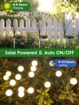 2026 Upgraded Solar Lights Outdoor, 8 Pack Solar Garden Lights with 2 Modes, Firefly Lights Outdoor Waterproof, Sway by Wind, Twinkle Firefly Light for Yard Patio Path Garden Decoration (Warm White)
