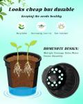 LWWTBS 1 Gallon Plastic Plant Nursery Pot/Pots 65pcs Seedlings Flower Plant Container Seed Starting Pots Flexible Thickened Soft Plastic Garden Seedling Pot with Holes