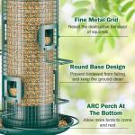 Jarkyfine Metal Mesh Tube Bird Feeder for Outdoors Hanging - Squirrel Chew Proof Bird Feeders for Outside, Rust-Proof, 2LB Large Capacity, Easy to Refill, for Finch Cardinal, Gifts for Bird Lovers