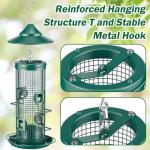 Jarkyfine Metal Mesh Tube Bird Feeder for Outdoors Hanging - Squirrel Chew Proof Bird Feeders for Outside, Rust-Proof, 2LB Large Capacity, Easy to Refill, for Finch Cardinal, Gifts for Bird Lovers
