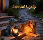 Lyeasw Solar Dog Statues with Lantern – 8.4 inch Waterproof Outdoor Dog Decor for Garden, Yard & Porch, Auto On/Off Solar Light, Gift for Mom & Dog Lovers, Dog Memorial Gifts