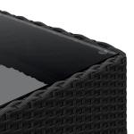 Yaheetech 3 Pieces Patio Porch Furniture Set, Outdoor PE Rattan Wicker Conversation Set with Soft Cushions, Glass Coffee Table & 2 Chairs for Garden/Deck/Courtyard/Poolside, Black/Gray