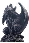 JORAE Winged Gargoyle Statue Indoor Outdoor Home Decor Sitting Guardian Sculpture Halloween Figurines, 9 in, Polyresin