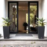 Maple99 Outdoor Planter 30 Inch – Large Tall Planters for Outdoor and Indoor Plants, Modern Tapered Design, Weather Resistant with Drainage Holes and Removable Insert Tray