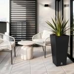 Maple99 Outdoor Planter 30 Inch – Large Tall Planters for Outdoor and Indoor Plants, Modern Tapered Design, Weather Resistant with Drainage Holes and Removable Insert Tray