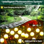 6-Pack Garden Solar Lights, 48 LED Solar Lights Outdoor for Garden Decor, Waterproof Firefly Light Outdoor (Sway by Wind), Swaying Light for Outside Yard Pathway Landscape Decorations (Warm White)