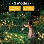 6-Pack Garden Solar Lights, 48 LED Solar Lights Outdoor for Garden Decor, Waterproof Firefly Light Outdoor (Sway by Wind), Swaying Light for Outside Yard Pathway Landscape Decorations (Warm White)