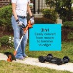 BLACK+DECKER Cordless 3-in-1 Trimmer and Lawn Mower