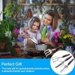 3-Piece Aluminum Garden Tool Set with Non-Slip Handles