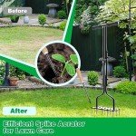 Manual Lawn Aerator with 15 Iron Spikes