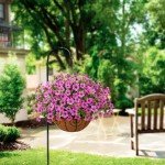 Purple Faux Hanging Silk Daisy Plant Basket