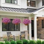 Purple Faux Hanging Silk Daisy Plant Basket