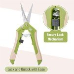 6.5" Green Stainless Steel Gardening Scissors
