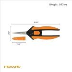 Fiskars 6" Micro-Tip Pruning Snips with Sheath