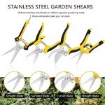 5-Pack Heavy Duty Garden Pruning Shears Set