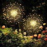 GIGALUMI 120 LED Solar Pusteblume Lights - 2 Pack