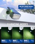 4 Waterproof Solar LED Garden Spotlights - 3 Modes