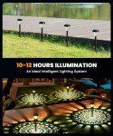 12-Hour Bright Solar Outdoor Lights - 8 Pack