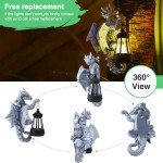 Goodeco Dragon Tree Hugger Garden Statue with Lantern