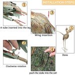 Gold Metal Crane Garden Statues - Set of 2