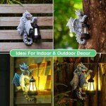 Goodeco Dragon Tree Hugger Garden Statue with Lantern