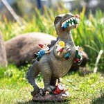 Dinosaur Garden Gnomes Statues for Outdoor Decor