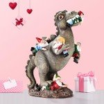 Dinosaur Garden Gnomes Statues for Outdoor Decor