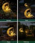 Fairy Moon Solar Garden Statue Light Stake