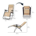 Adjustable Outdoor Zero Gravity Lounge Chair Set