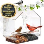 Transparent Acrylic Window Bird Feeder with Strong Suction