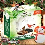 Transparent Acrylic Window Bird Feeder with Strong Suction