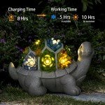 Solar Turtle Garden Statuette with Lights
